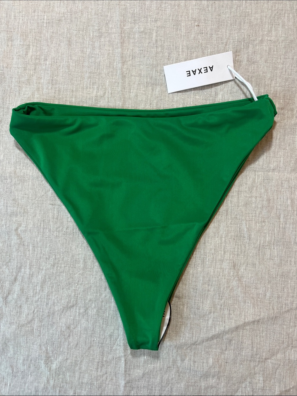 Aexae Green High-Cut Bikini Bottom. Size S. NWT.